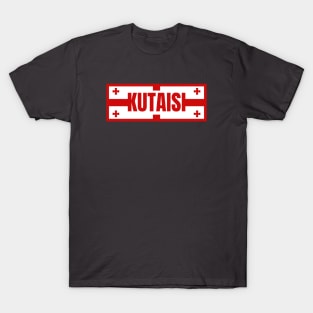 Kutaisi City in Georgian Flag Design T-Shirt